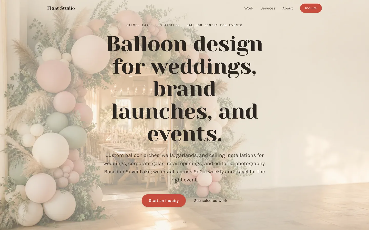 Float Studio — example site built with ClientCasa