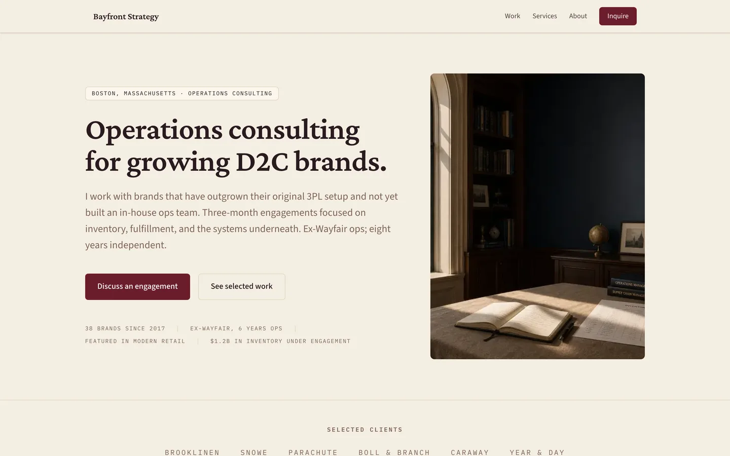 Bayfront Strategy — example site built with ClientCasa
