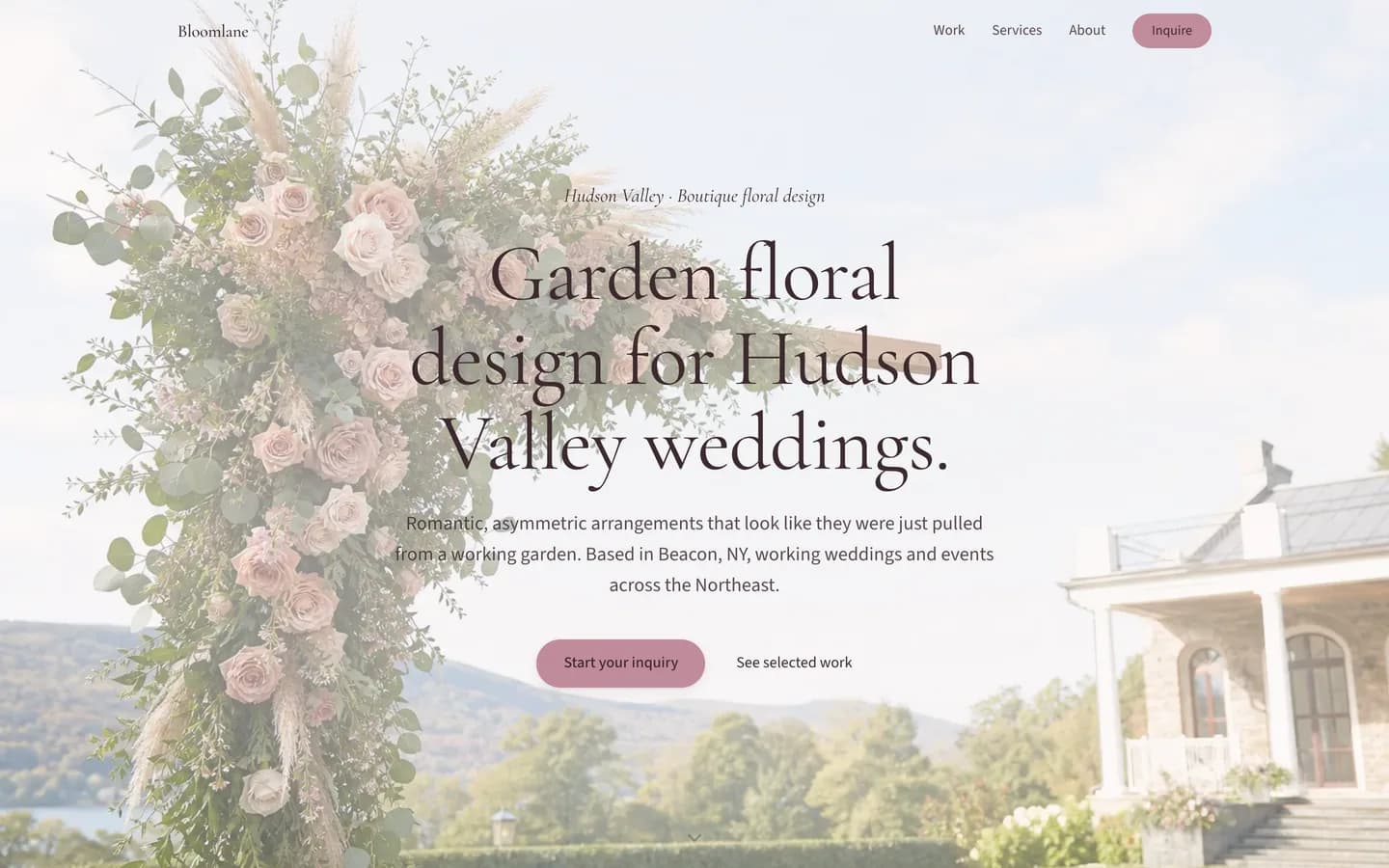 Bloomlane — example site built with ClientCasa