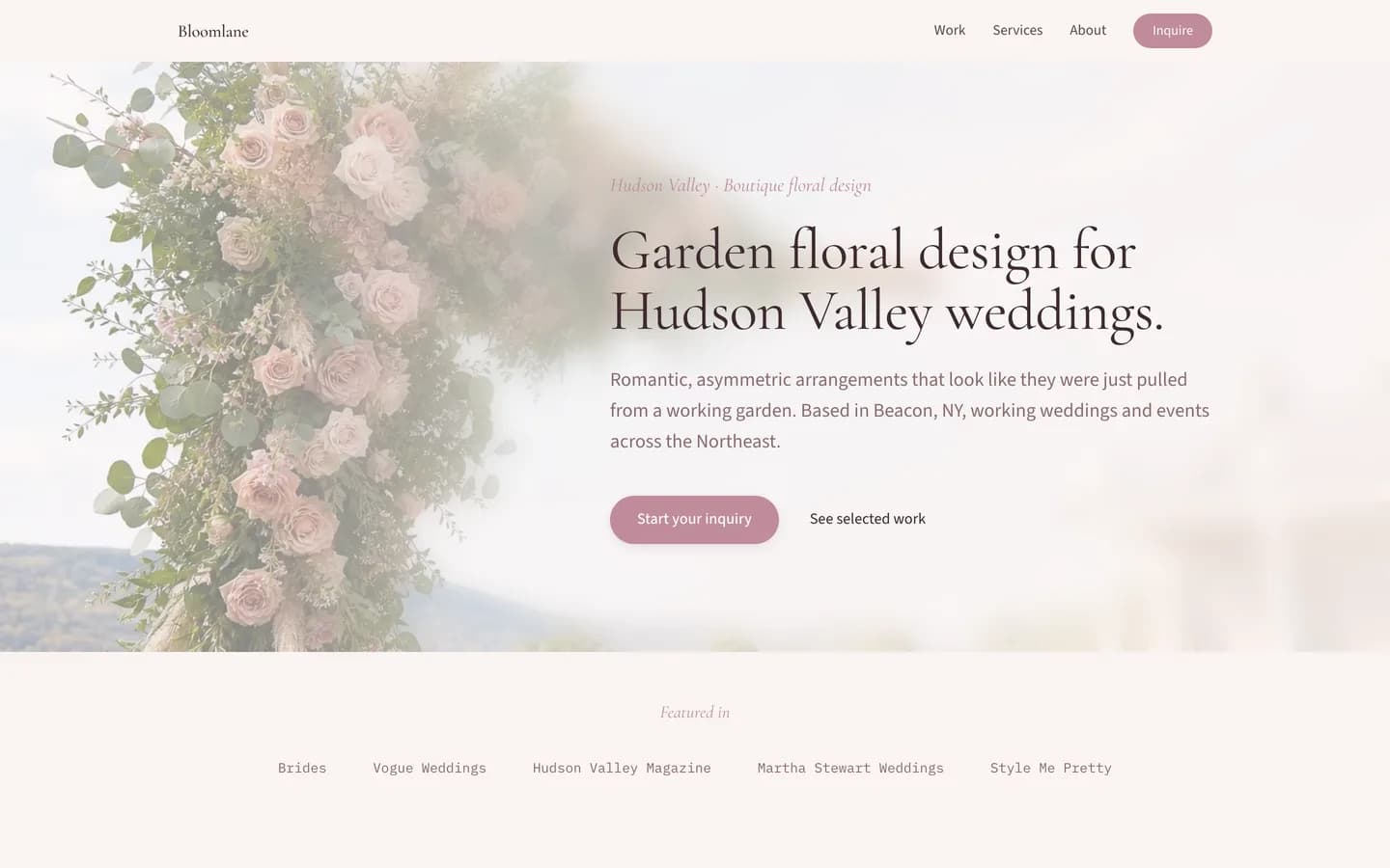 Bloomlane — demo site built with ClientCasa